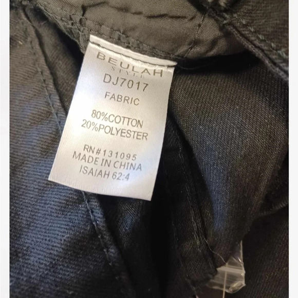 Beulah Chain Linked Pearl Embellished  Black Straight Leg Jeans Size Medium - Picture 7 of 14